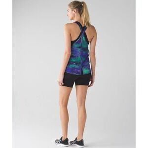 NWT Lululemon Real Quick Singlet Tank‎ Rio Nights Tie Dye Gym Running Athletic 6